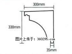 产品分解图型 - 檐口线，型号：SX311-YK-2，规格：300x330mm(2) - 拉萨三象EPS建材 lasa.sx311.cc